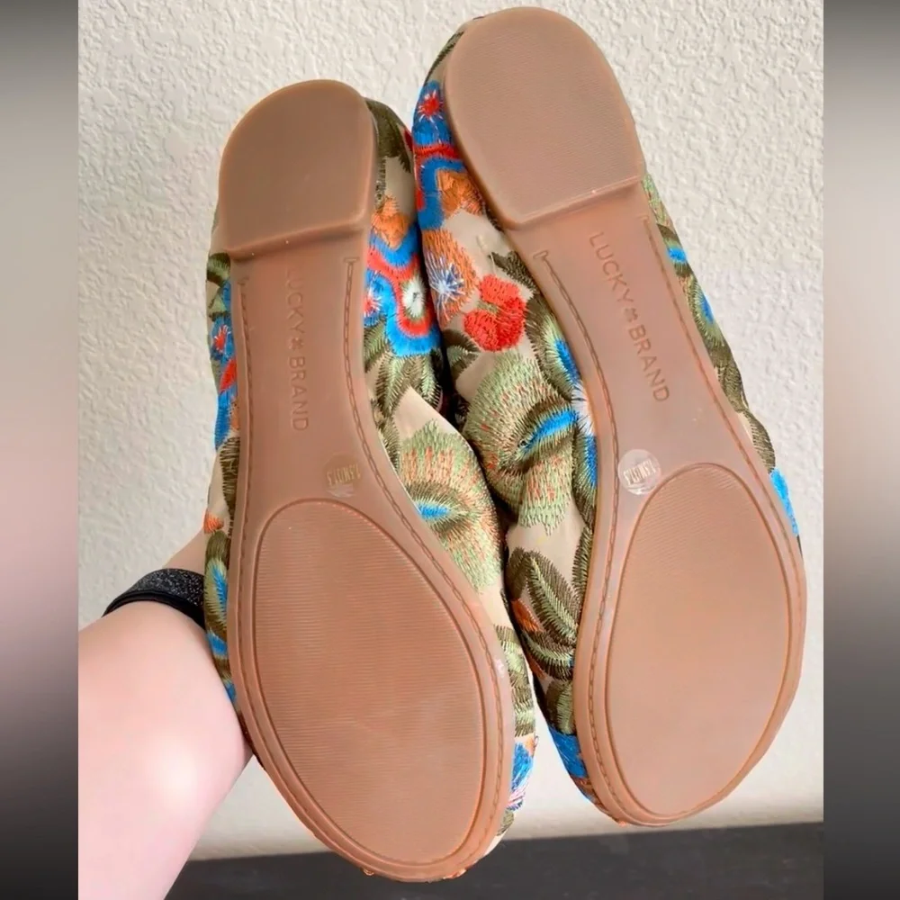 Lucky Brand Women's Floral Ballet Flats - Multicolor - Picture 10 of 11